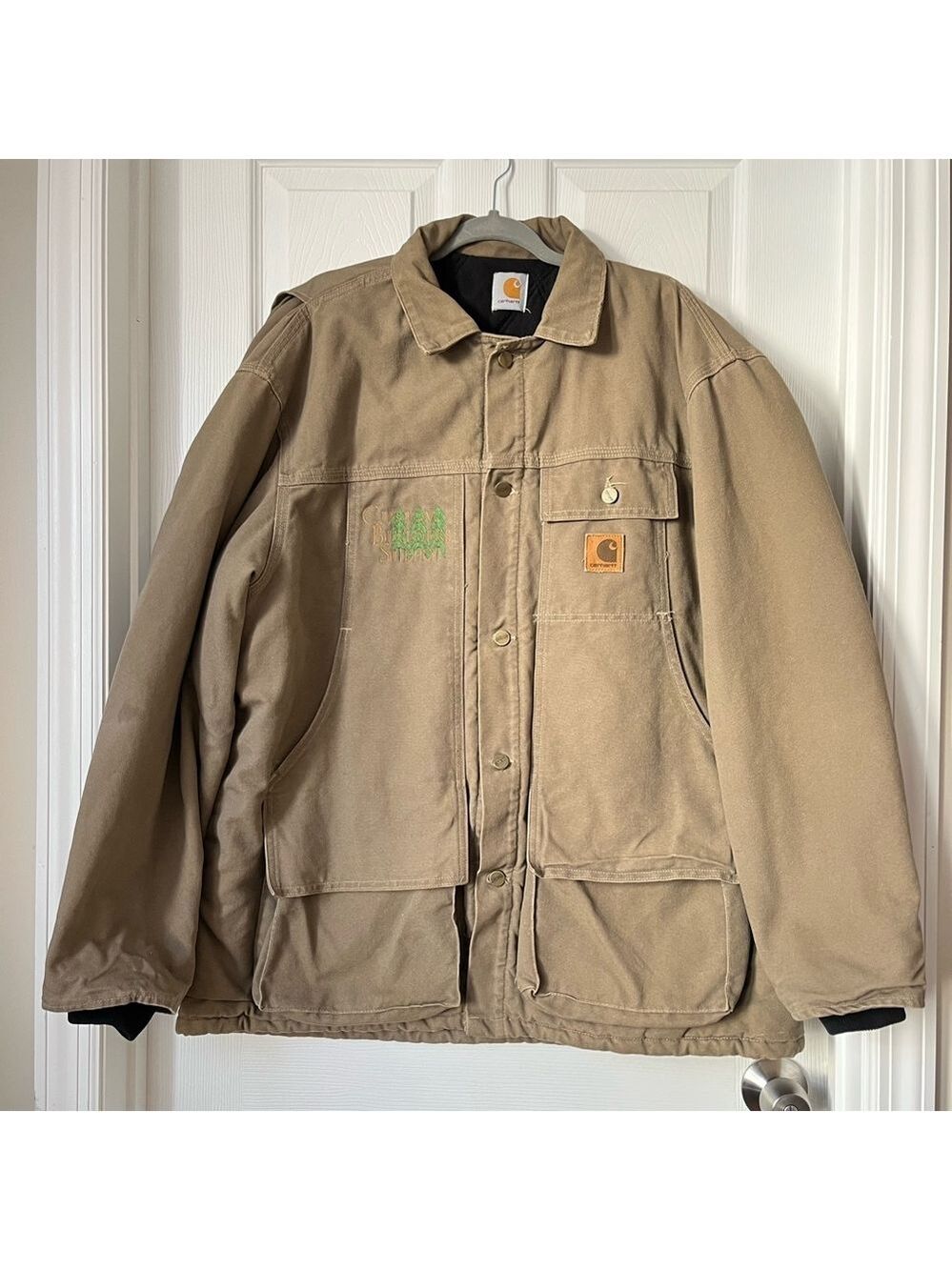 Carhartt Tan Duck Quilted Back Jacket 3XL